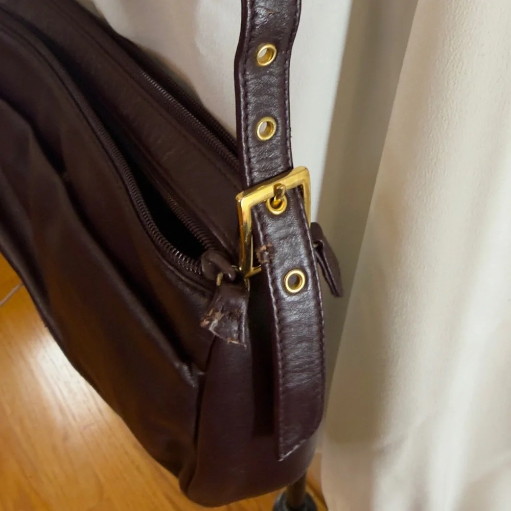 Vintage‎ Etienne Aigner Dark Brown Genuine Leather Shoulder Bag